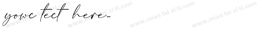 yowc tect here字体转换